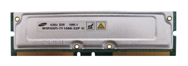 MR16R1624-CT9 Samsung 128MB PC1066 1066MHz non-ECC 32ns 184-Pin RDRAM RIMM Memory Module