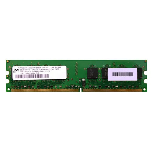 MT16HTF12864AY-800D4 Micron 1GB DDR2-800MHz PC2-6400 Non-ECC Unbuffered UDIMM CL6 2Rx8 1.8V 240-Pin Memory Module