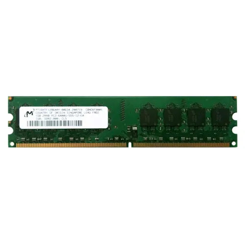 MT16HTF12864AY-80ED4 Micron 1GB DDR2-800MHz PC2-6400 Non-ECC Unbuffered UDIMM CL6 2Rx8 1.8V 240-Pin Memory Module
