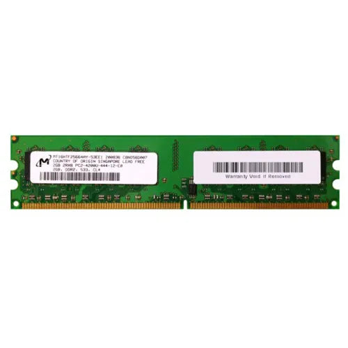 MT16HTF25664AY-53EE1 Micron 2GB DDR2-533MHz PC2-4200 Non-ECC Unbuffered UDIMM CL4 2Rx8 1.8V 240-Pin Memory Module