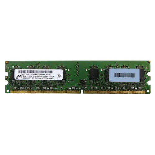 MT16HTF25664AZ-800H1 Micron 2GB DDR2-800MHz PC2-6400 Non-ECC Unbuffered UDIMM CL6 2Rx8 1.8V 240-Pin Memory Module