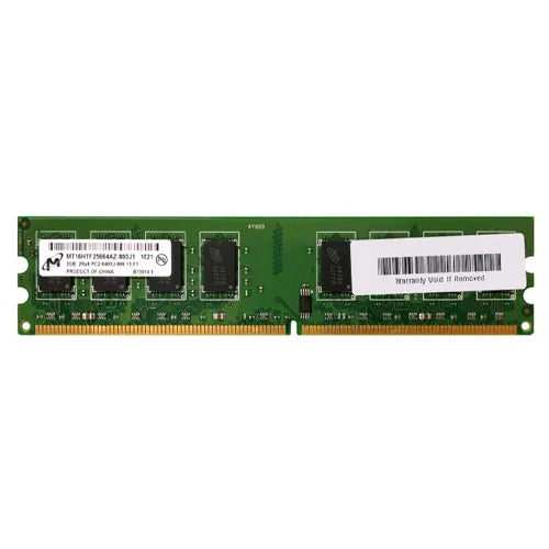 MT16HTF25664AZ-800J1 Micron 2GB DDR2-800MHz PC2-6400 Non-ECC Unbuffered UDIMM CL6 2Rx8 1.8V 240-Pin Memory Module