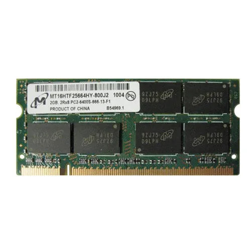 MT16HTF25664HY-800J2 Micron 2GB DDR2-800MHz PC2-6400 Non-ECC Unbuffered SODIMM CL6 2Rx8 1.8V 200-Pin Memory Module