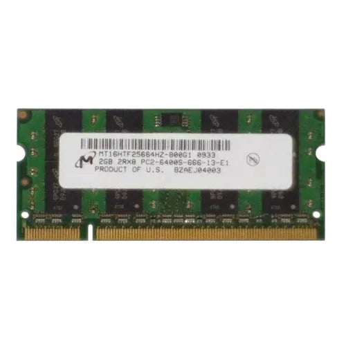 MT16HTF25664HZ-800G1 Micron 2GB DDR2-800MHz PC2-6400 Non-ECC Unbuffered SODIMM CL6 2Rx8 1.8V 200-Pin Memory Module