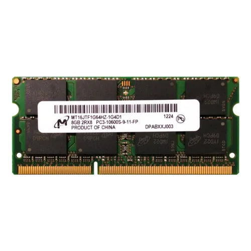 MT16JTF1G64HZ-1G4D1 Micron 8GB DDR3-1333MHz PC3-10600 Non-ECC Unbuffered SODIMM CL9 2Rx8 1.5V 204-Pin Memory Module