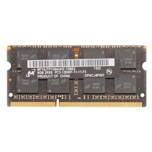 MT16JTF1G64JHZ-1G6E2 Micron 8GB DDR3-1600MHz PC3-12800 Non-ECC Unbuffered SODIMM CL11 2Rx8 1.5V 204-Pin Memory Module