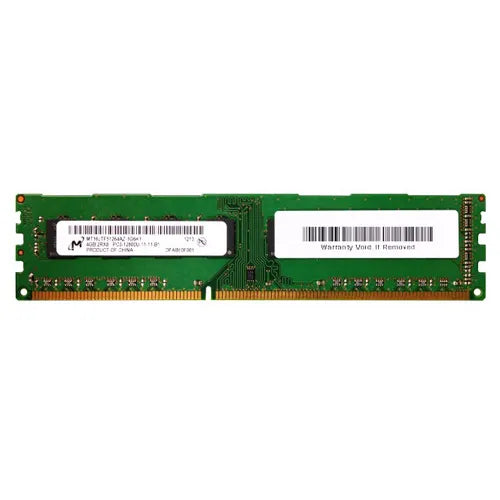 MT16JTF51264AZ-1G6K1 Micron 4GB DDR3-1600MHz PC3-12800 Non-ECC Unbuffered UDIMM CL11 2Rx8 1.5V 240-Pin Memory Module