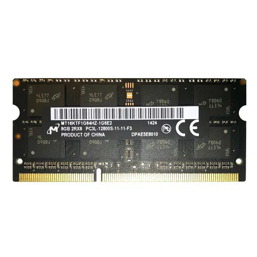 MT16KTF1G64HZ-1G6E2 Micron 8GB DDR3-1600MHz PC3-12800 Non-ECC Unbuffered SODIMM CL11 2Rx8 1.35V 204-Pin Memory Module