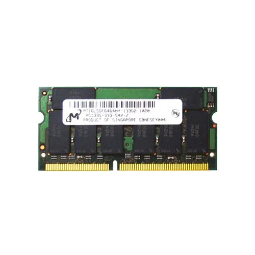 MT16LSDF6464HY-133D2 - Micron 512MB 133MHz PC133 non-ECC Unbuffered CL3 144-Pin SoDimm Dual Rank Memory Module