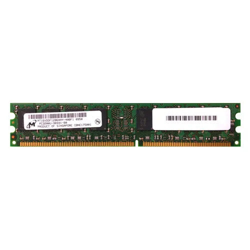 MT16VDDF12864AY-40BF1 Micron 1GB DDR-400MHz PC3200 Non-ECC Unbuffered UDIMM CL3 2Rx8 2.5V 184-Pin Memory Module