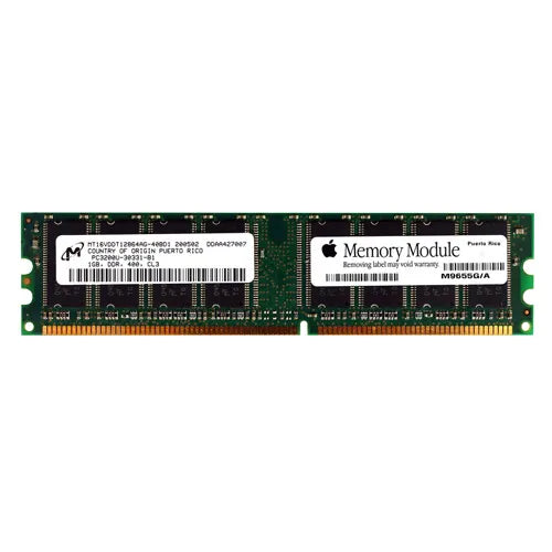 MT16VDDT12864AG-40BD1 Micron 1GB DDR-400MHz PC3200 Non-ECC Unbuffered UDIMM CL3 2Rx8 2.5V 184-Pin Memory Module