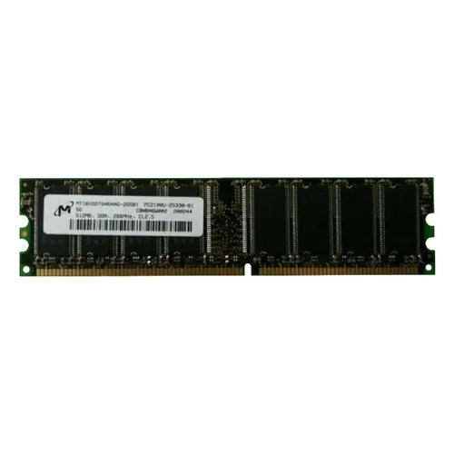 MT16VDDT6464AG-265B1 Micron 512MB DDR-266MHz PC2100 Non-ECC Unbuffered UDIMM CL2.5 2Rx8 2.5V 184-Pin Memory Module