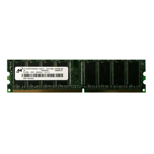 MT16VDDT6464AG-265C4 Micron 512MB DDR-266MHz PC2100 Non-ECC Unbuffered UDIMM CL2.5 2Rx8 2.5V 184-Pin Memory Module