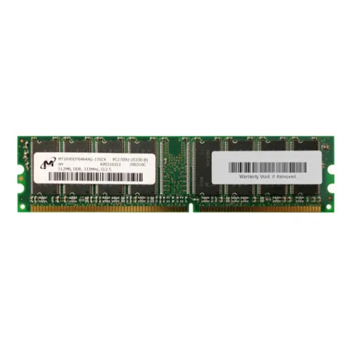 MT16VDDT6464AG-335C4 Micron 512MB DDR-333MHz PC2700 Non-ECC Unbuffered UDIMM CL2.5 2Rx8 2.5V 184-Pin Memory Module
