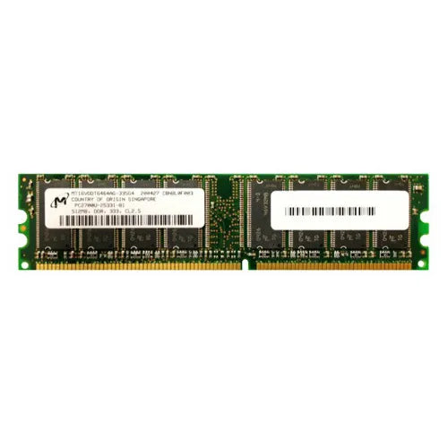 MT16VDDT6464AG-335G4 Micron 512MB DDR-333MHz PC2700 Non-ECC Unbuffered UDIMM CL2.5 2Rx8 2.5V 184-Pin Memory Module