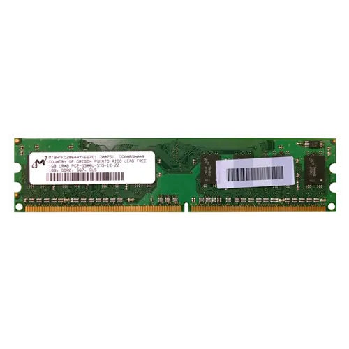 MT18HTF12864AY-667E1 Micron 1GB DDR2-667MHz PC2-5300 Non-ECC Unbuffered UDIMM CL5 1Rx8 1.8V 240-Pin Memory Module