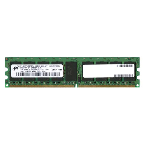 MT18HTF12872AY-40EA1 Micron 1GB DDR2-400MHz PC2-3200 ECC Unbuffered UDIMM CL3 2Rx8 1.8V 240-Pin Memory Module