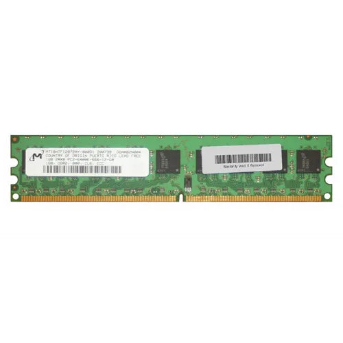 MT18HTF12872AY-800D1 Micron 1GB DDR2-800MHz PC2-6400 ECC Unbuffered UDIMM CL6 2Rx8 1.8V 240-Pin Memory Module
