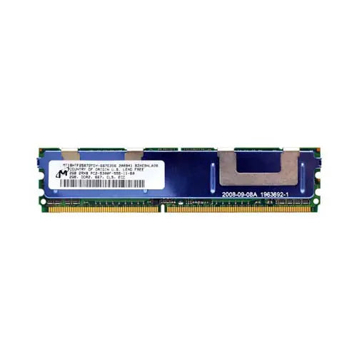 MT18HTF25672FDY-667E2D6 - Micron Technology 2GB DDR2-667MHz PC2-5300 Fully Buffered CL5 240-Pin DIMM 1.8V Dual Rank Memory Module