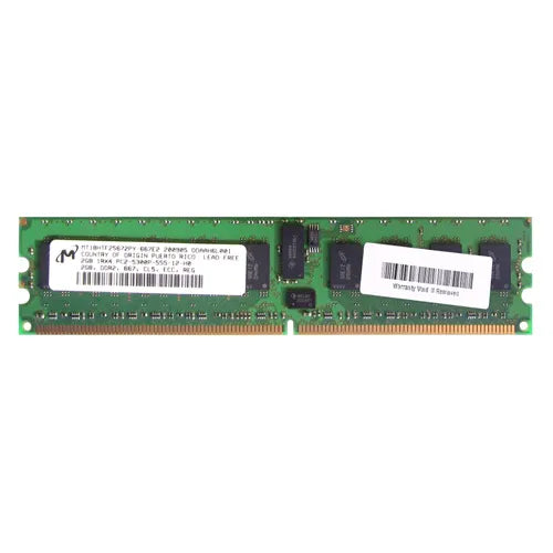 MT18HTF25672PY-667E2 Micron 2GB DDR2-667MHz PC2-5300 ECC Registered RDIMM CL5 1Rx4 1.8V 240-Pin Memory Module