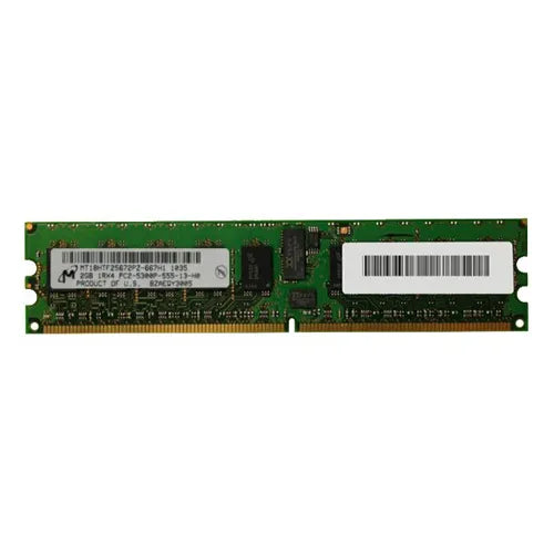 MT18HTF25672PZ-667H1 Micron 2GB DDR2-667MHz PC2-5300 ECC Registered RDIMM CL5 1Rx4 1.8V 240-Pin Memory Module
