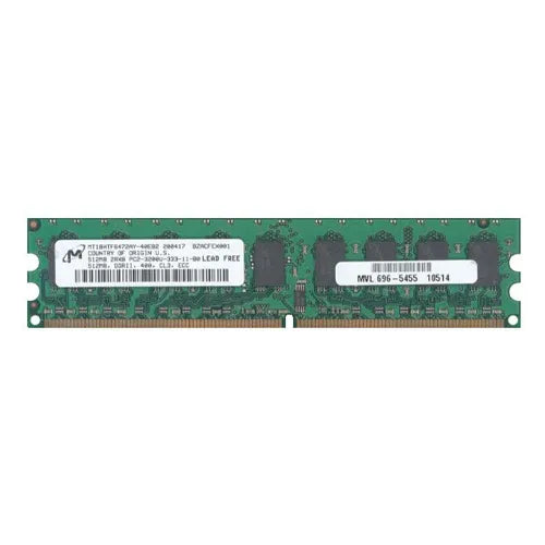 MT18HTF6472AY-40EB2 Micron 512MB DDR2-400MHz PC2-3200 ECC Unbuffered UDIMM CL3 2Rx8 1.8V 240-Pin Memory Module
