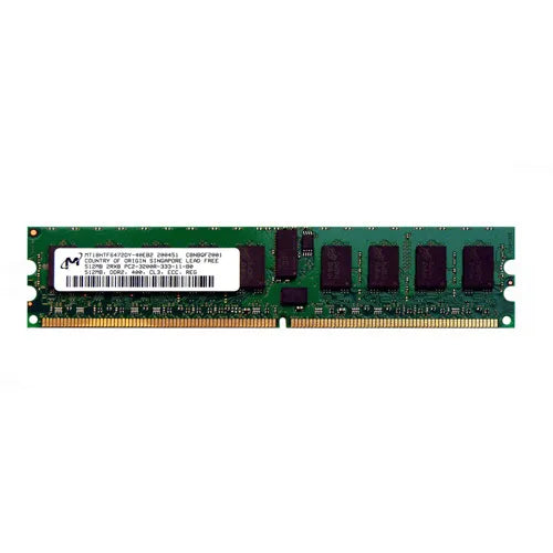 MT18HTF6472DY-40EB2 Micron 512MB DDR2-400MHz PC2-3200 ECC Registered RDIMM CL3 2Rx8 1.8V 240-Pin Memory Module
