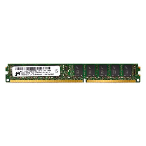 MT18JDF25672PDZ-1G4F1AD Micron 2GB DDR3-1333MHz PC3-10600 ECC Registered VLP RDIMM CL9 2Rx8 1.5V 240-Pin Memory Module