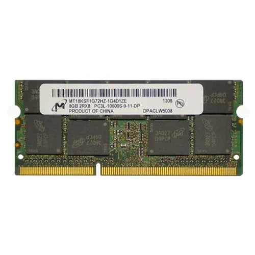 MT18KSF1G72HZ-1G4D1ZE Micron 8GB DDR3-1333MHz PC3-10600 ECC Unbuffered SODIMM CL9 2Rx8 1.35V 204-Pin Memory Module