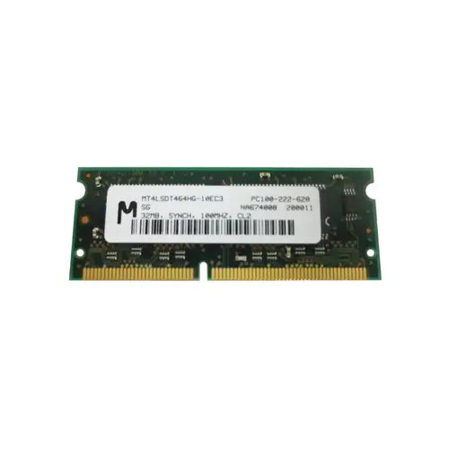 MT4LSDT464HG-10EC3 - Micron 32MB 100MHz PC100 non-ECC Unbuffered CL2 144-Pin SoDimm Single Rank Memory Module