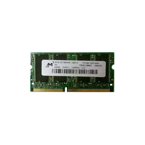 MT4LSDT864HG-10EF2 - Micron 64MB 100MHz PC100 non-ECC Unbuffered CL2 144-Pin SDRAM SoDimm Memory Module