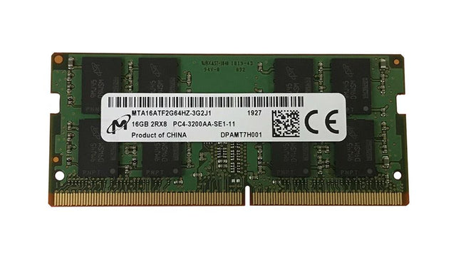 MTA16ATF2G64HZ-3G2 Micron 16GB PC4-25600 DDR4-3200MHz non-ECC Unbuffered CL22 260-Pin SoDimm 1.2V Dual Rank Memory Module