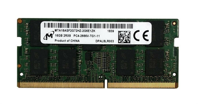 MTA18ASF2G72HZ-2G6 Micron 16GB PC4-21300 DDR4-2666MHz ECC Unbuffered CL19 260-Pin SoDimm 1.2V Dual Rank Memory Module