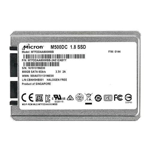 MTFDDAA800MBB-2AE1ZABYY Micron RealSSD M500DC 800GB Multi-Level Cell SATA 6Gb/s 1.8-Inch Solid State Drive