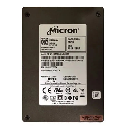 MTFDDAK480MBP-1AN1ZABDB Micron RealSSD M510DC 480GB Multi-Level Cell SATA 6Gb/s 2.5-Inch Solid State Drive