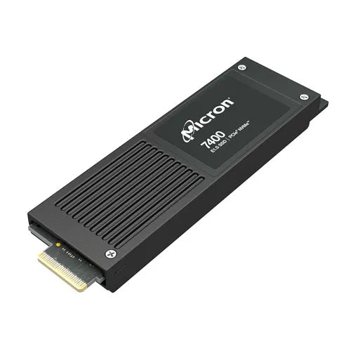 MTFDKCE960TDZ-1AZ15ABYYR Micron 7400 PRO Series 960GB Triple-Level Cell PCI Express NVMe 4.0 x4 3D NAND (TCG OPAL Encryption) E1.S Solid State Drive