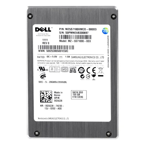 MZ-5S71000/0D3 Samsung Enterprise 100GB Single-Level Cell SATA 3Gb/s 2.5-Inch Solid State Drive