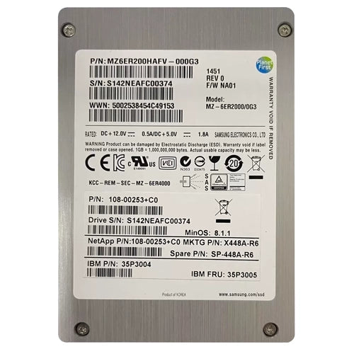 MZ-6ER2000/0G3 IBM SM1625 Enterprise Series 200GB Multi-Level Cell SAS 6Gb/s High Performance 2.5-Inch Solid State Drive