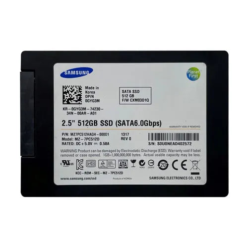 MZ-7PC512D Samsung 830 Series 512GB Multi-Level Cell SATA 6Gb/s 2.5-Inch Solid State Drive