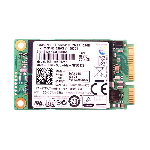 MZ-MPD128E Samsung SM841n Series 128GB Multi-Level Cell SATA 6Gb/s mSATA Solid State Drive