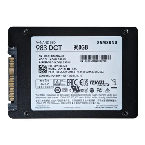 MZ-QLB960N Samsung 960GB PCI Express NVMe 2.5-inch Solid State Drive
