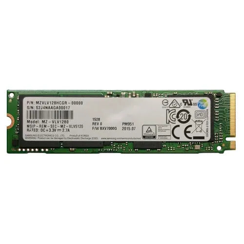 MZ-VLV5120 Samsung PM951 512GB Triple-Level-Cell PCI Express NVMe 3.0 x4 M.2 2280 Solid Drive