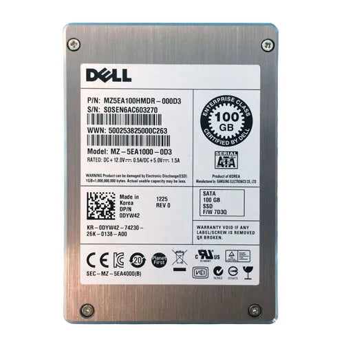 MZ5EA100HMDR Samsung 100GB SATA 3Gb/s 2.5-Inch Solid State Drive