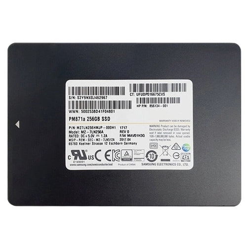 MZ7LN256HMJP-000H1 Samsung PM871 Series 256GB Triple-Level Cell SATA 6Gb/s Mainstream Endurance 2.5-Inch Solid State Drive