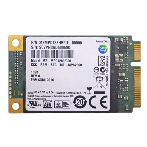 MZMPC128HBFU-00000 Samsung PM830 Series 128GB Multi-Level Cell SATA 6Gb/s mSATA Solid State Drive