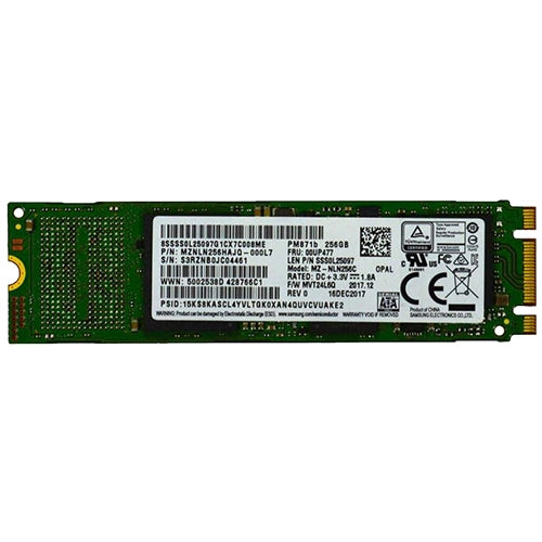 MZNLN256HAJQ-000L7 Samsung PM871b Series 256GB Triple-Level Cell SATA 6Gb/s M.2 2280 Solid State Drive