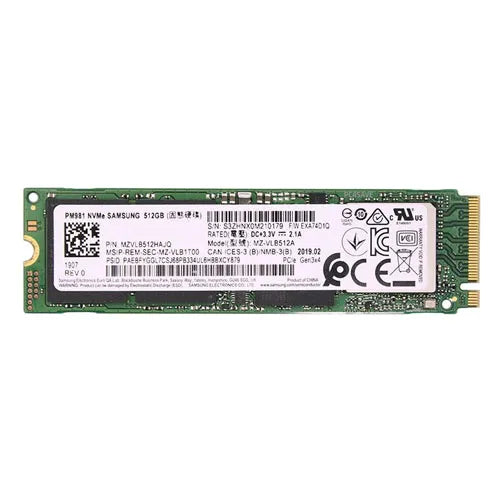 MZVLB512HAJQ Samsung PM981 512GB Triple-Level-Cell PCI Express NVMe 3.0 x4 M.2 Solid State Drive