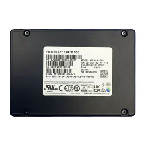 MZWLR3T8HBLS-00007 Samsung PM1733 Series 3.84TB PCI Express NVMe 4.0 x4 Dual Port x2 U.2 2.5-Inch Enterprise Solid State Drive