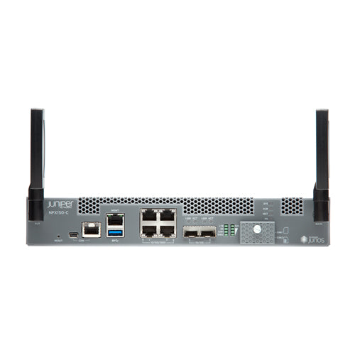 NFX150-C-S1-AA Juniper NFX150-C 4 x 1000BASE-T 2 x Ports 1000BASE-X/10GBASE-X Ports 4 core x86 CPU with QAT 128GB SSD 8GB Memory