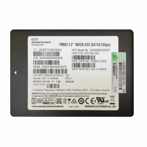 P02760-003 HP 960GB SATA 6Gb/s Read Intensive 2.5-inch Solid State Drive
